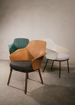LINUS - Upholstered chair with armrests with integrated cushion by La Manufacture - view 3